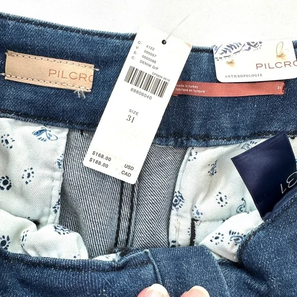 ANTHROPOLOGIE Pilcro Polished Mid-Rise Bootcut Jeans Women’s Size 31 Medium Wash - Picture 11 of 17